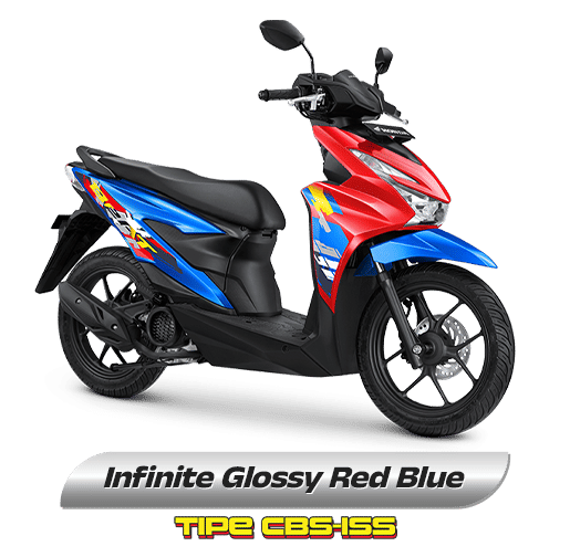 variant beat sporty iss red blue