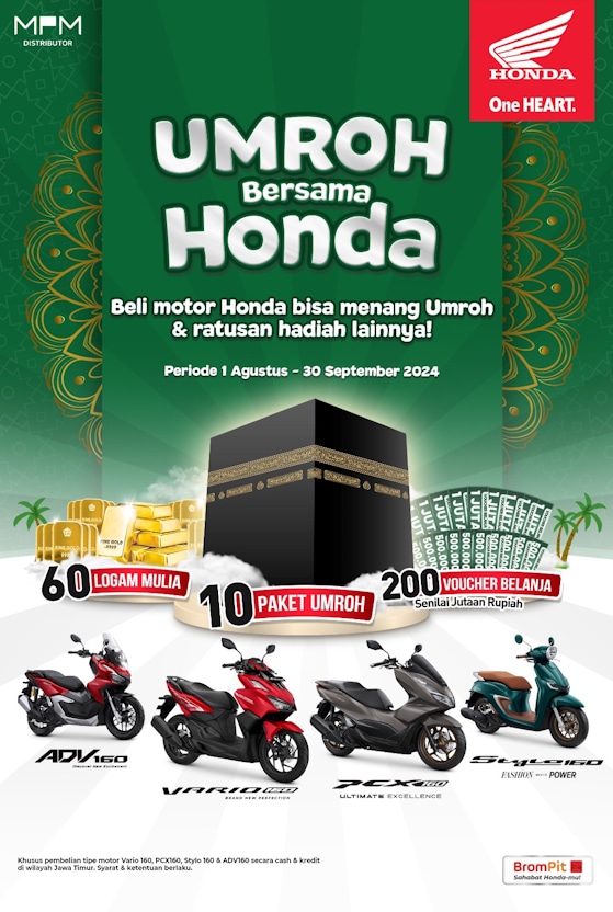 Program Umroh Bersama Honda, Beli Motor Dapat Umroh